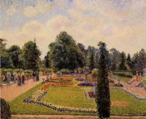 Kew Gardens: Path Between the Pond and the Palm House by Camille Pissarro - Oil Painting Reproduction