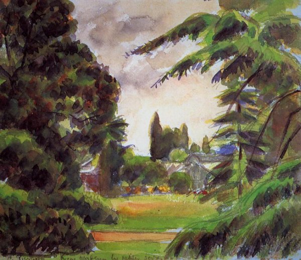 Kew Gardens, the Little Greenhouse by Camille Pissarro - Hand-Painted Oil Painting Reproduction