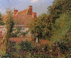 Kitchen Garden in Eragny, Afternoon by Camille Pissarro - Oil Painting Reproduction