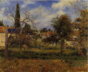 Kitchen Gardens, Pontoise by Camille Pissarro - Oil Painting Reproduction