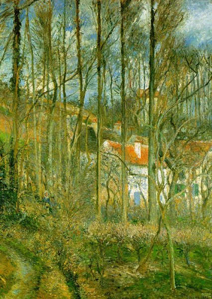 Main Product Photo of La Cote des Boeufs, the Hermitage Painting by Camille Pissarro