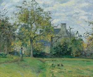 La Maison De Piette a Montfoucault by Camille Pissarro Oil Painting