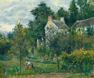 La Maison Rondest Et Son Jardin a L'hermitage, Pontoise by Camille Pissarro Oil Painting