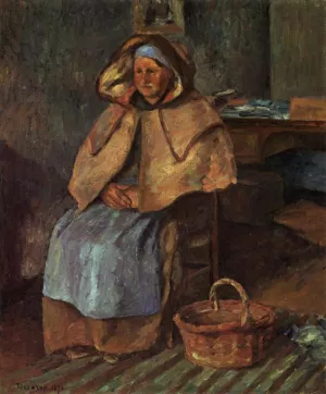 La Mere Gaspard Oil painting by Camille Pissarro