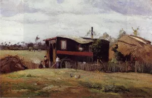 La Roulette des Bohemiens by Camille Pissarro Oil Painting