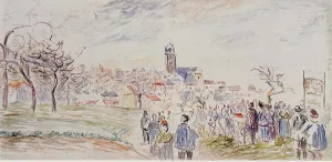 La Saint--Martin a Pontoise painting by Camille Pissarro