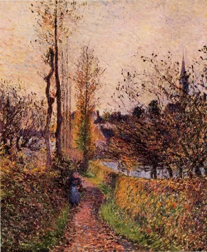 La Sentier de Basincourt by Camille Pissarro - Oil Painting Reproduction