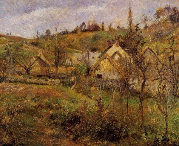 La Valhermeil, near Pontoise by Camille Pissarro - Hand-Painted Oil Painting Reproduction