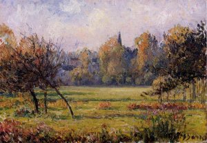 Landscape at Bazincourt by Camille Pissarro Oil Painting