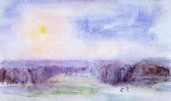 Landscape at Eragny II by Camille Pissarro - Hand-Painted Oil Painting Reproduction