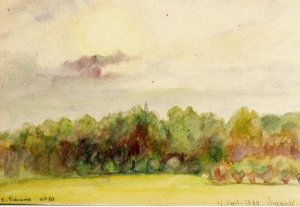 Landscape at Eragny by Camille Pissarro Oil Painting