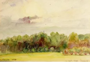 Landscape at Eragny by Camille Pissarro - Oil Painting Reproduction