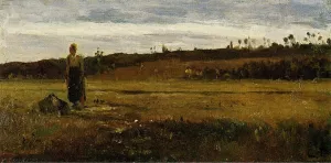 Landscape at Le Varenne-Saint-Hilaire by Camille Pissarro - Oil Painting Reproduction