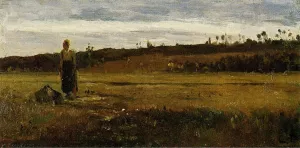 Landscape at Le Varenne-Saint-Hilaire by Camille Pissarro Oil Painting