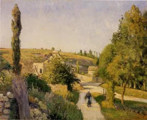 Landscape at l'Hermitage, Pontoise by Camille Pissarro - Oil Painting Reproduction