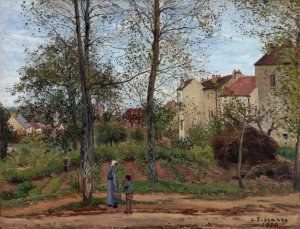 Landscape at Louveciennes by Camille Pissarro Oil Painting