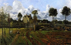 Landscape at Pontoise by Camille Pissarro Oil Painting