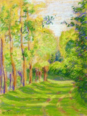 Landscape at Saint-Charles Oil painting by Camille Pissarro
