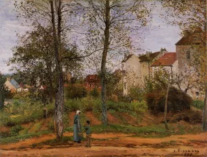 Landscape near Louveciennes by Camille Pissarro Oil Painting