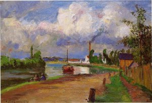 Landscape of the Oise by Camille Pissarro Oil Painting