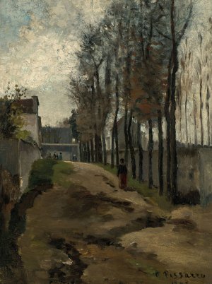 Le Chemin, paysage hivernal by Camille Pissarro Oil Painting