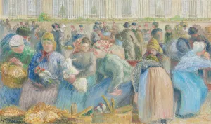 Le Marche aux oeufs by Camille Pissarro Oil Painting