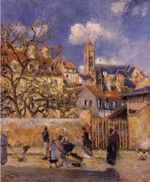 Le Parc aux Charrettes, Pontoise by Camille Pissarro - Oil Painting Reproduction