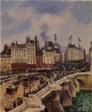 Le Pont-Neuf by Camille Pissarro Oil Painting