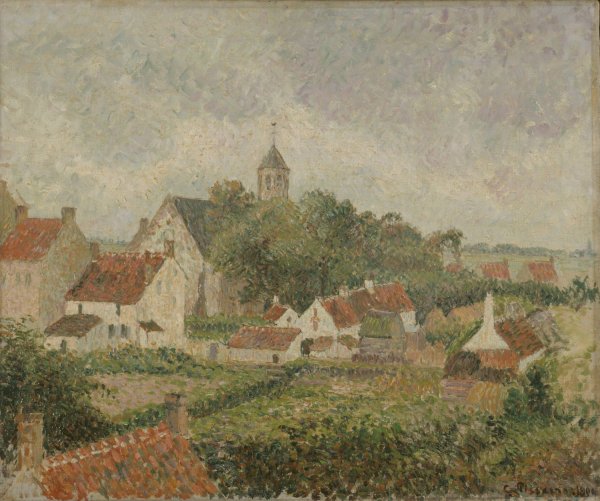 Le village de Knocke  by Camille Pissarro - Hand-Painted Oil Painting Reproduction