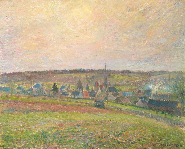 Le Village d'eragny  by Camille Pissarro - Hand-Painted Oil Painting Reproduction