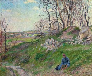 Les carrieres du Chou, Pontoise by Camille Pissarro Oil Painting