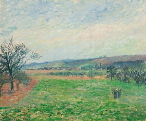 Les Coteaux De Gisors, Temps Gris by Camille Pissarro Oil Painting