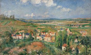 L'hermitage En ete, Pontoise by Camille Pissarro Oil Painting