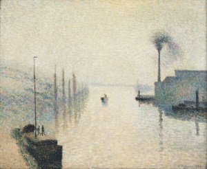 L'ile Lacroix, Rouen by Camille Pissarro Oil Painting