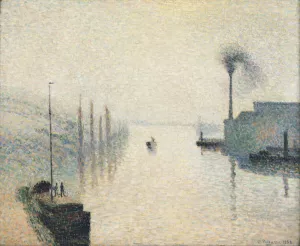 L'ile Lacroix, Rouen by Camille Pissarro Oil Painting