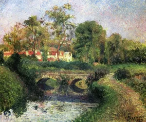 Little Bridge on the Voisne, Osny Oil painting by Camille Pissarro