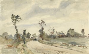 Louveciennes, Route de Saint-Germain by Camille Pissarro Oil Painting