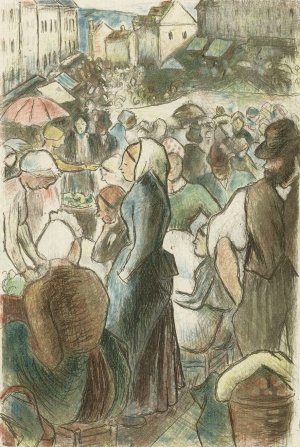Markt in Gisors by Camille Pissarro Oil Painting