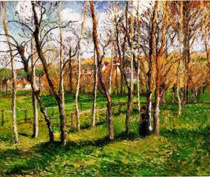 Meadow at Bazincourt painting by Camille Pissarro
