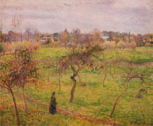 Meadow at Eragny painting by Camille Pissarro