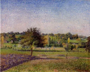 Meadows at Eragny Oil painting by Camille Pissarro