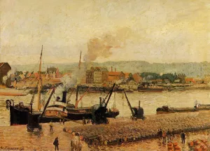 Morning, after the Rain, Rouen by Camille Pissarro Oil Painting