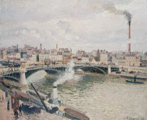 Morning, An Overcast Day, Rouen by Camille Pissarro Oil Painting