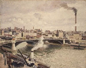Morning, An Overcast Day, Rouen by Camille Pissarro Morning, An Overcast Day, Rouen by Camille Pissarro Oil Painting