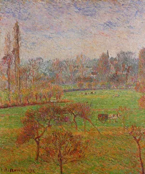 Morning, Autumn, Efagny Oil painting by Camille Pissarro