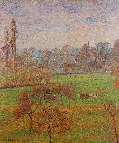 Morning, Autumn, Efagny by Camille Pissarro - Hand-Painted Oil Painting Reproduction