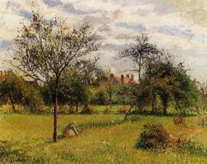 Morning, Autumn Sunlight, Eragny by Camille Pissarro Oil Painting