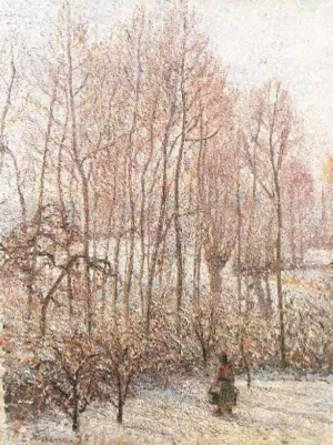 Morning, Sunshine Effect, Winter by Camille Pissarro - Oil Painting Reproduction