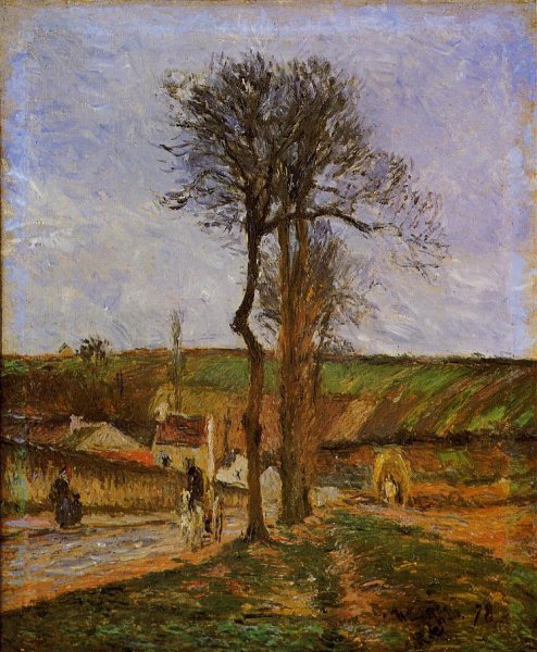 Near Pointoise by Camille Pissarro - Hand-Painted Oil Painting Reproduction