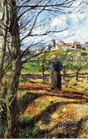 Near Pontoise by Camille Pissarro - Oil Painting Reproduction
